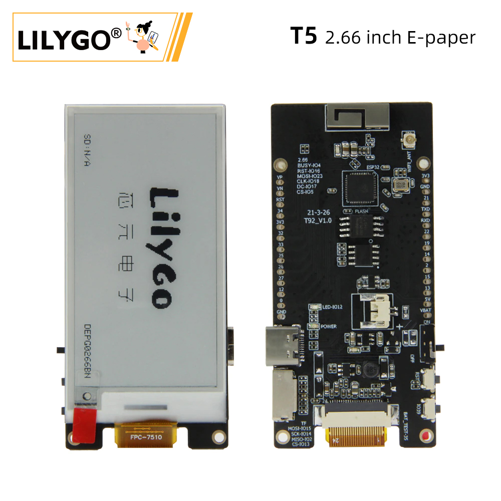 Ttgo Tdisplay - LILYGO® TTGO T5 2.66-Inch E-Paper Display