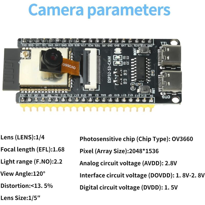 ESP32-S3-CAM Board With OV3660 - Doit Esp32 review and price