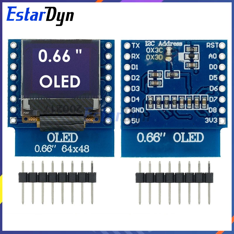 0.66 inch OLED LED LCD Dispaly - Wemos D1 Mini review and price