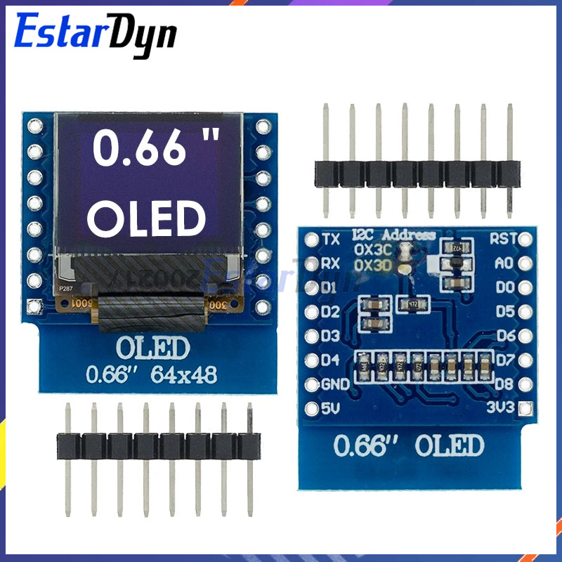 0.66 inch OLED LED LCD Dispaly - Wemos D1 Mini review and price