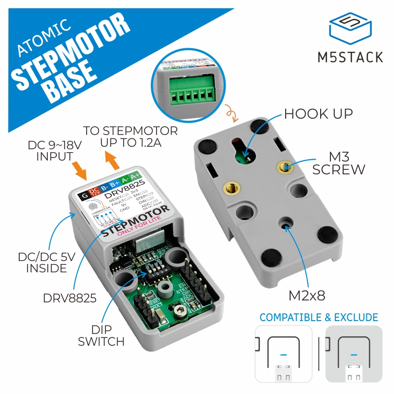 M5Stack Official ATOMIC Stepmo - M5Stack review and price